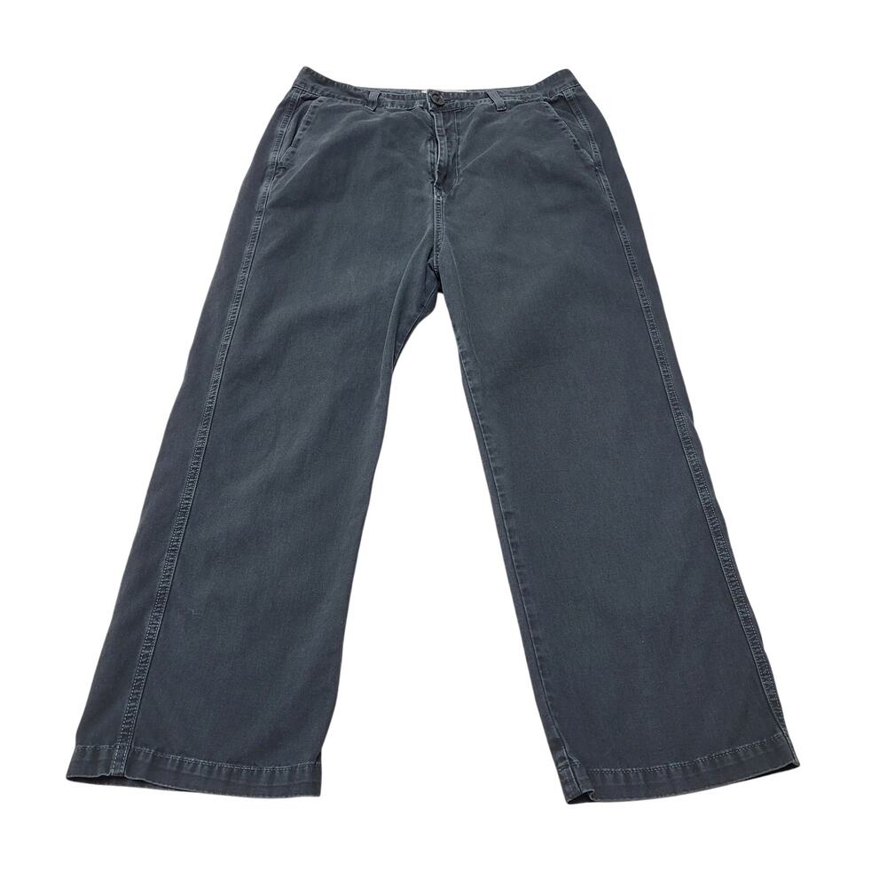 The Great. gray relaxed chino pants straight leg baggy loose 27 USA
